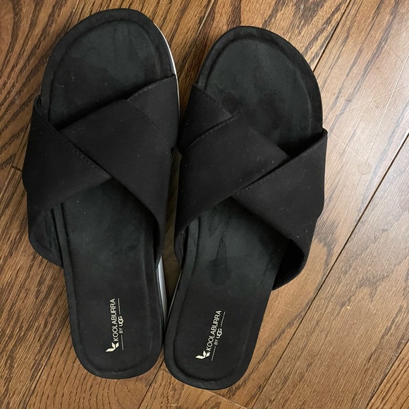 Koolaburra Carenza sandals size 9 black like new - Picture 2 of 3